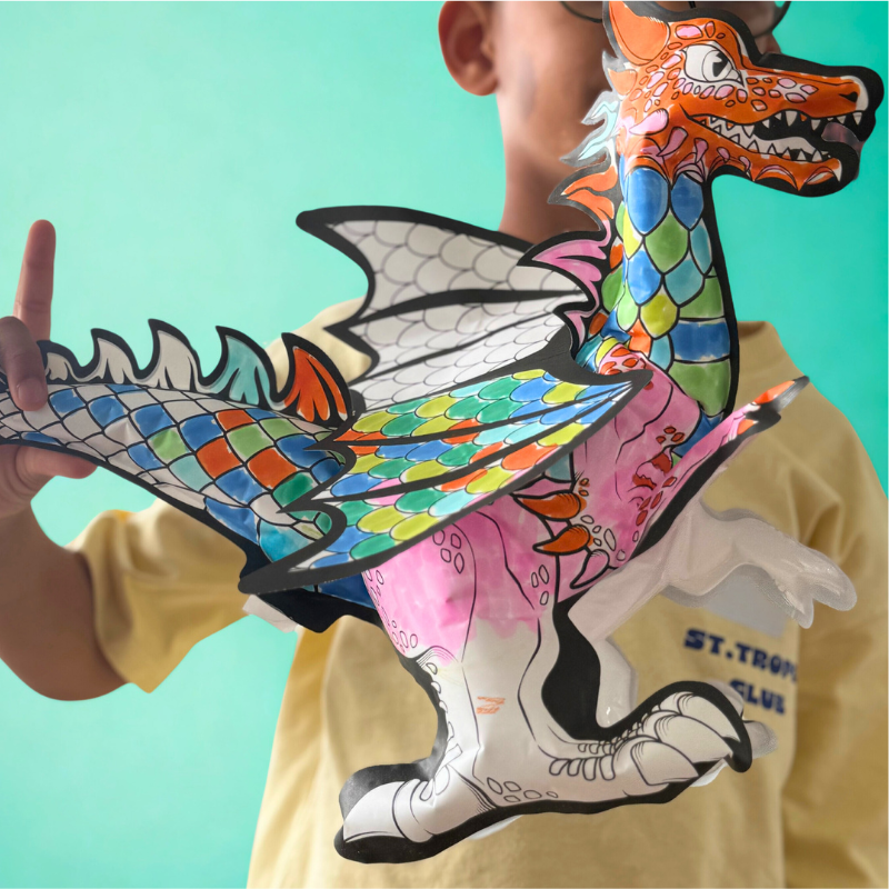 Coloriages gonflables Dragon géant