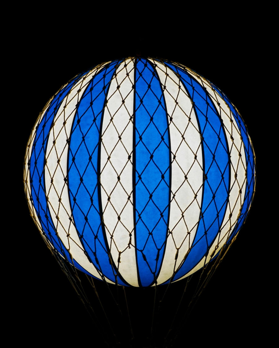Grande montgolfière bleu LED