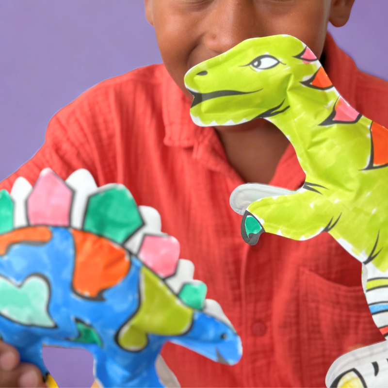Coloriages gonflables dinosaures