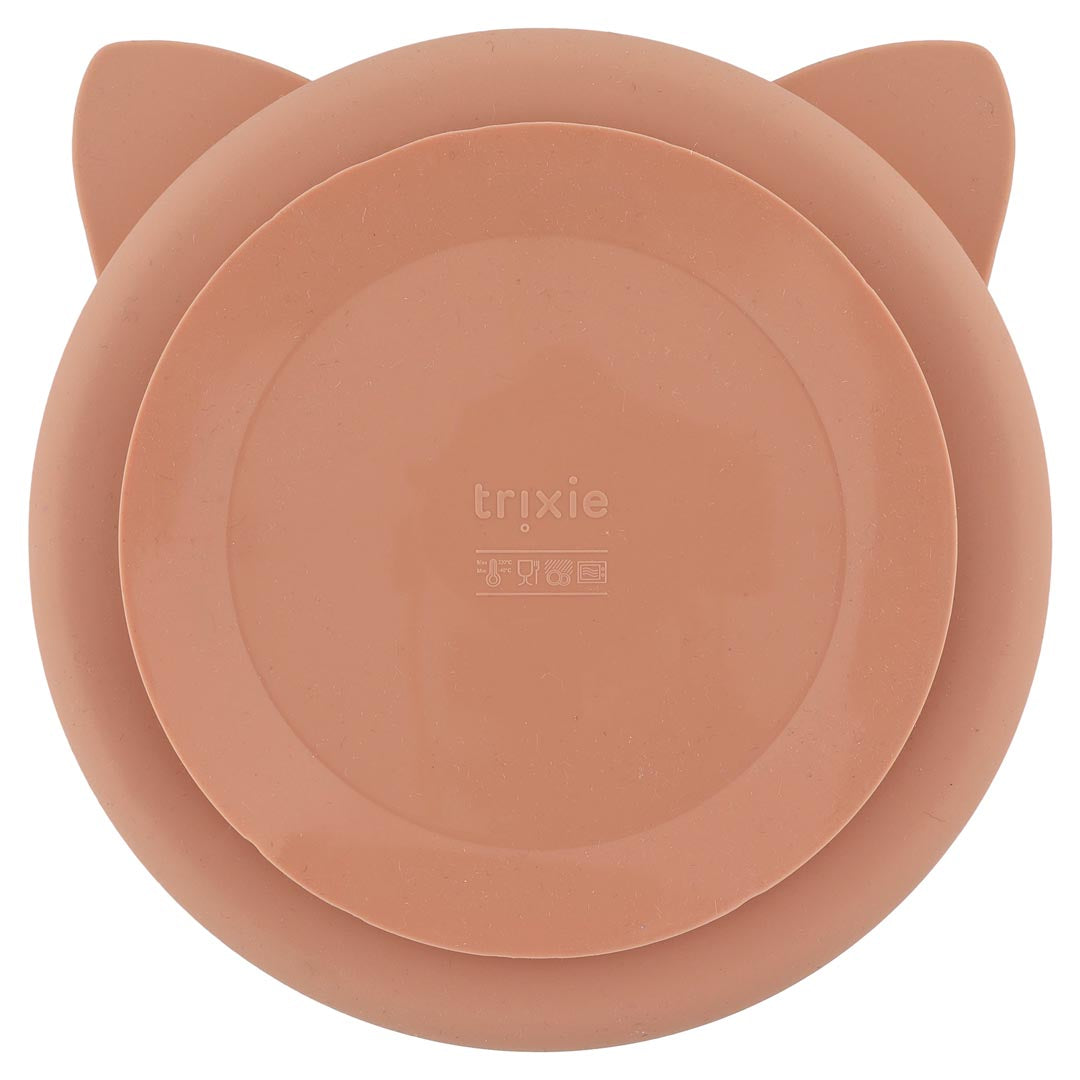 Assiette Mme Chat ventouse en silicone