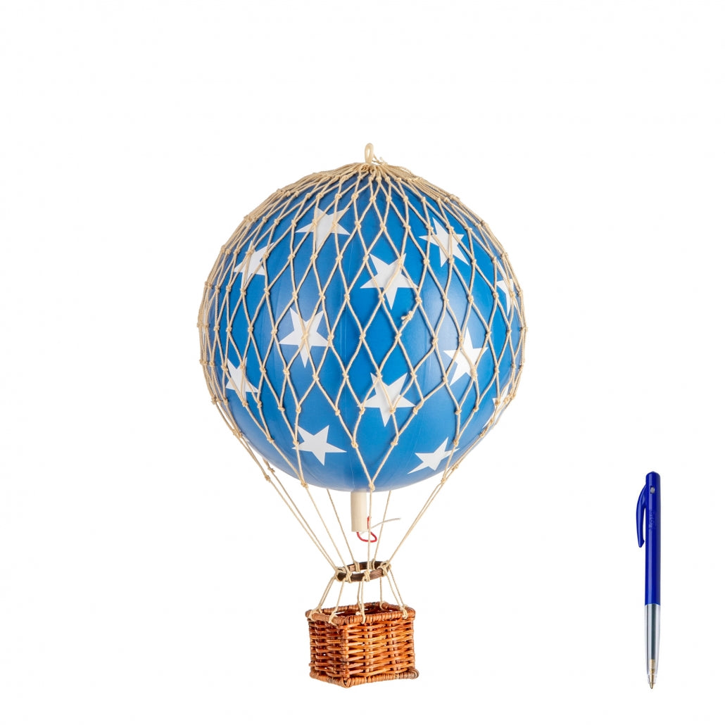 Grande montgolfière Bleu étoiles
