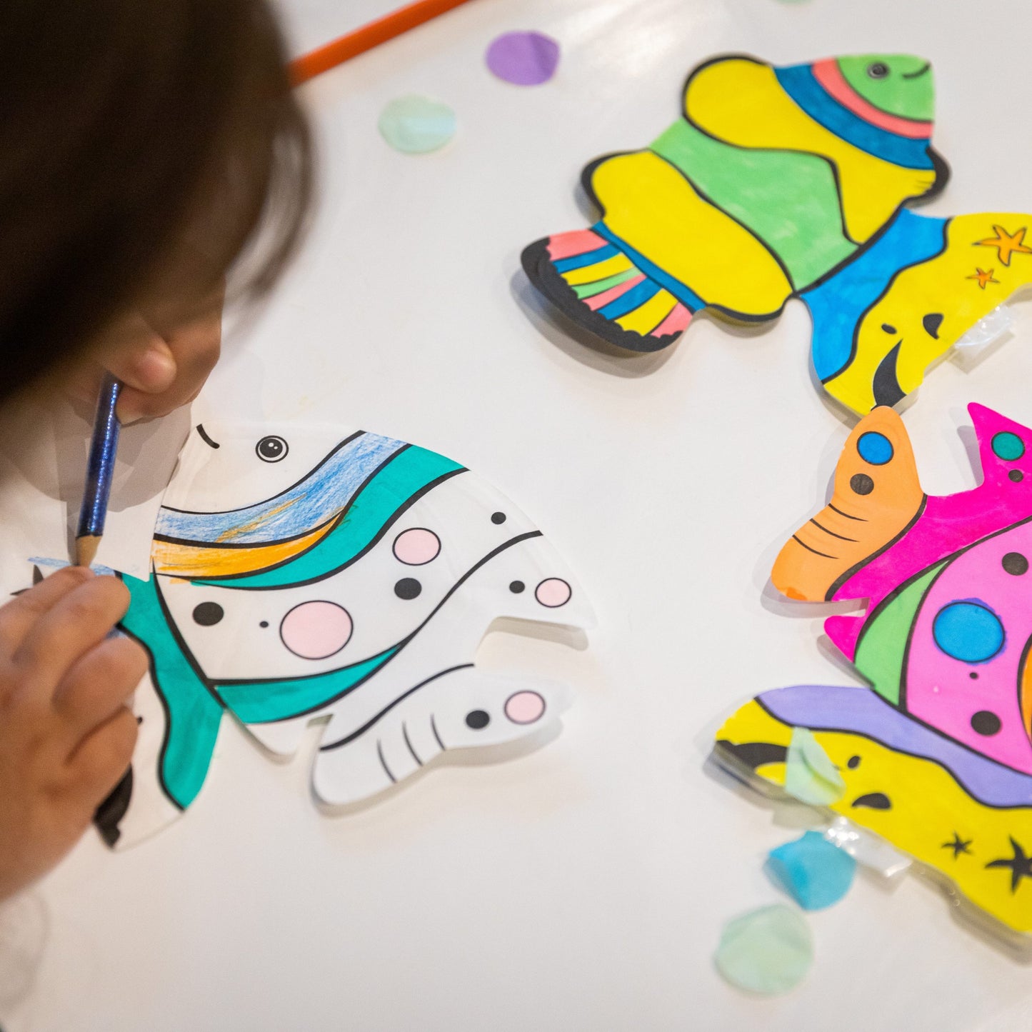 Coloriages gonflables poissons