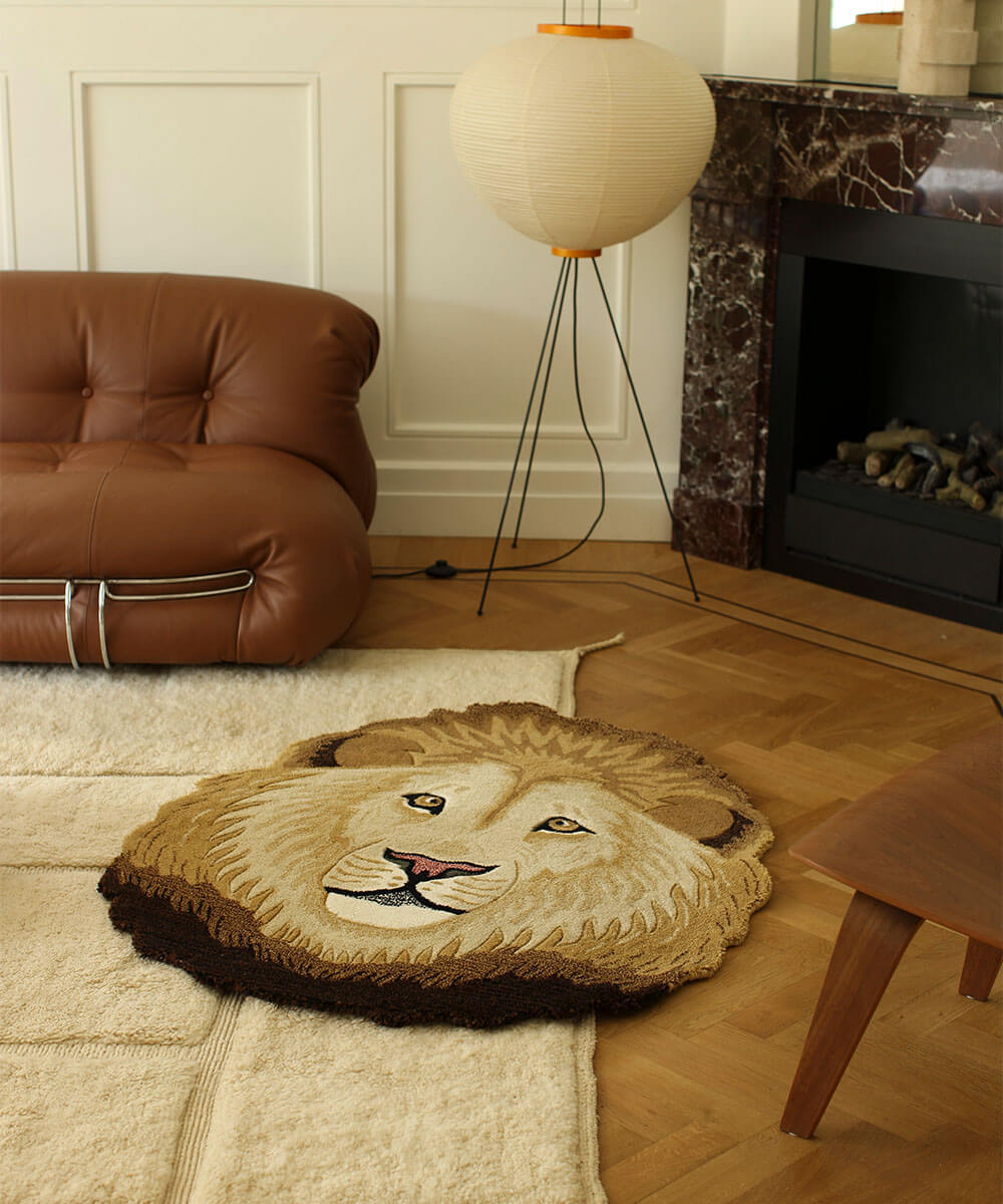 Tapis grande Tête Lion ( Attention cet article est uniquement disponible en click&collect)