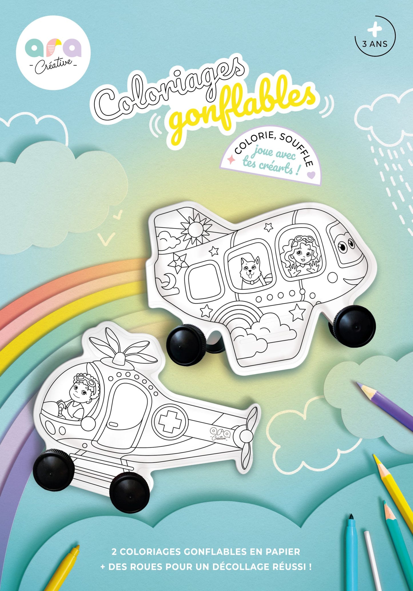 Coloriages gonflables Avions et hélico