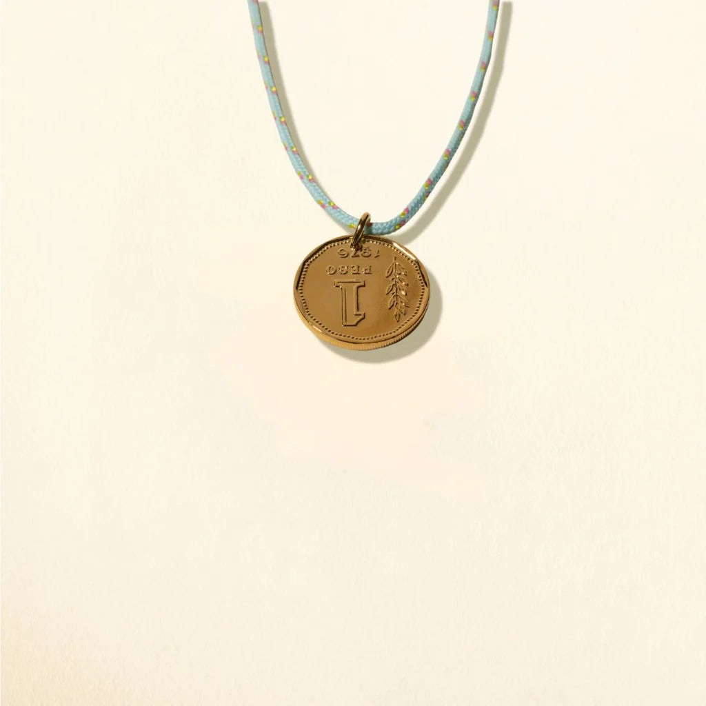 Collier "Peso Argentin" Bleu Ciel - Marie Starek