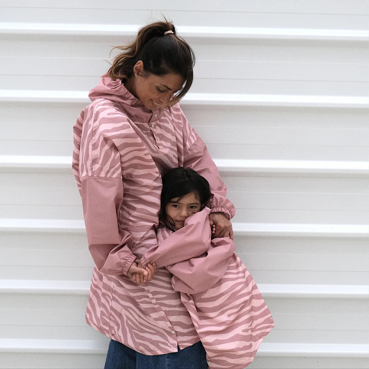 Cape de pluie zebra rose