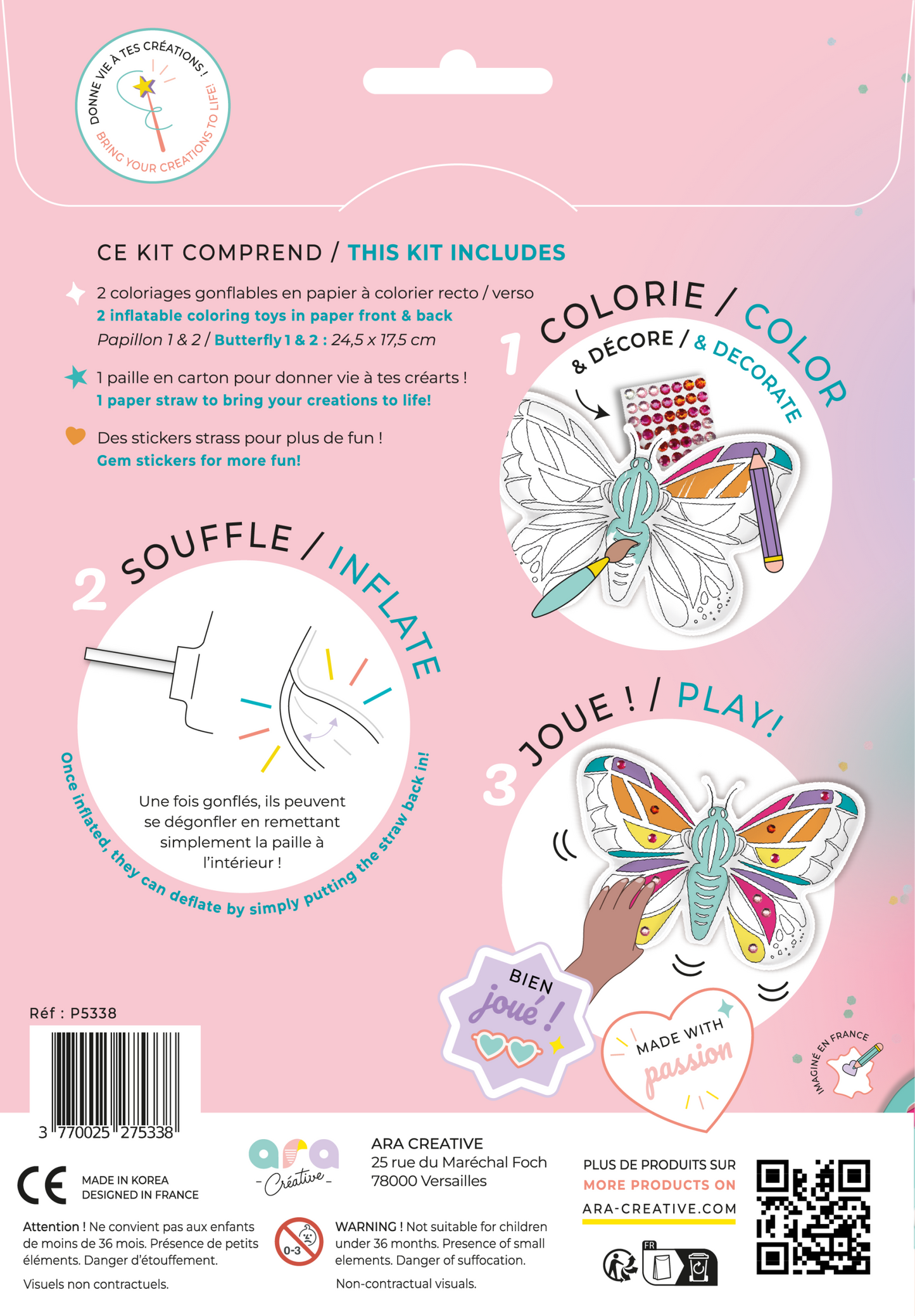 Coloriages gonflables Papillons