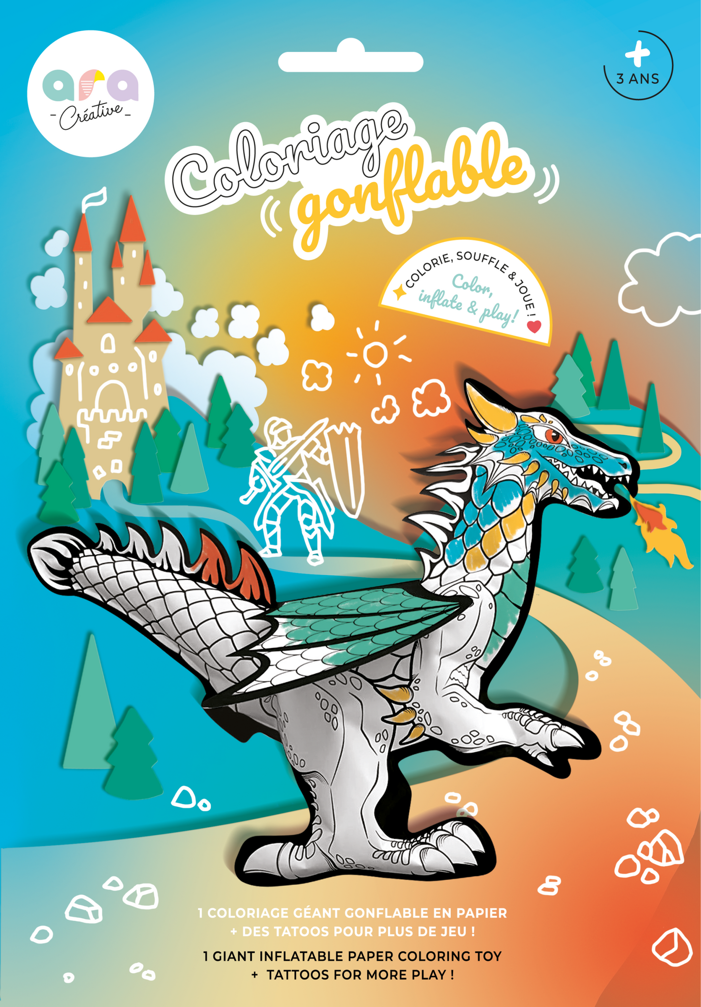 Coloriages gonflables Dragon géant