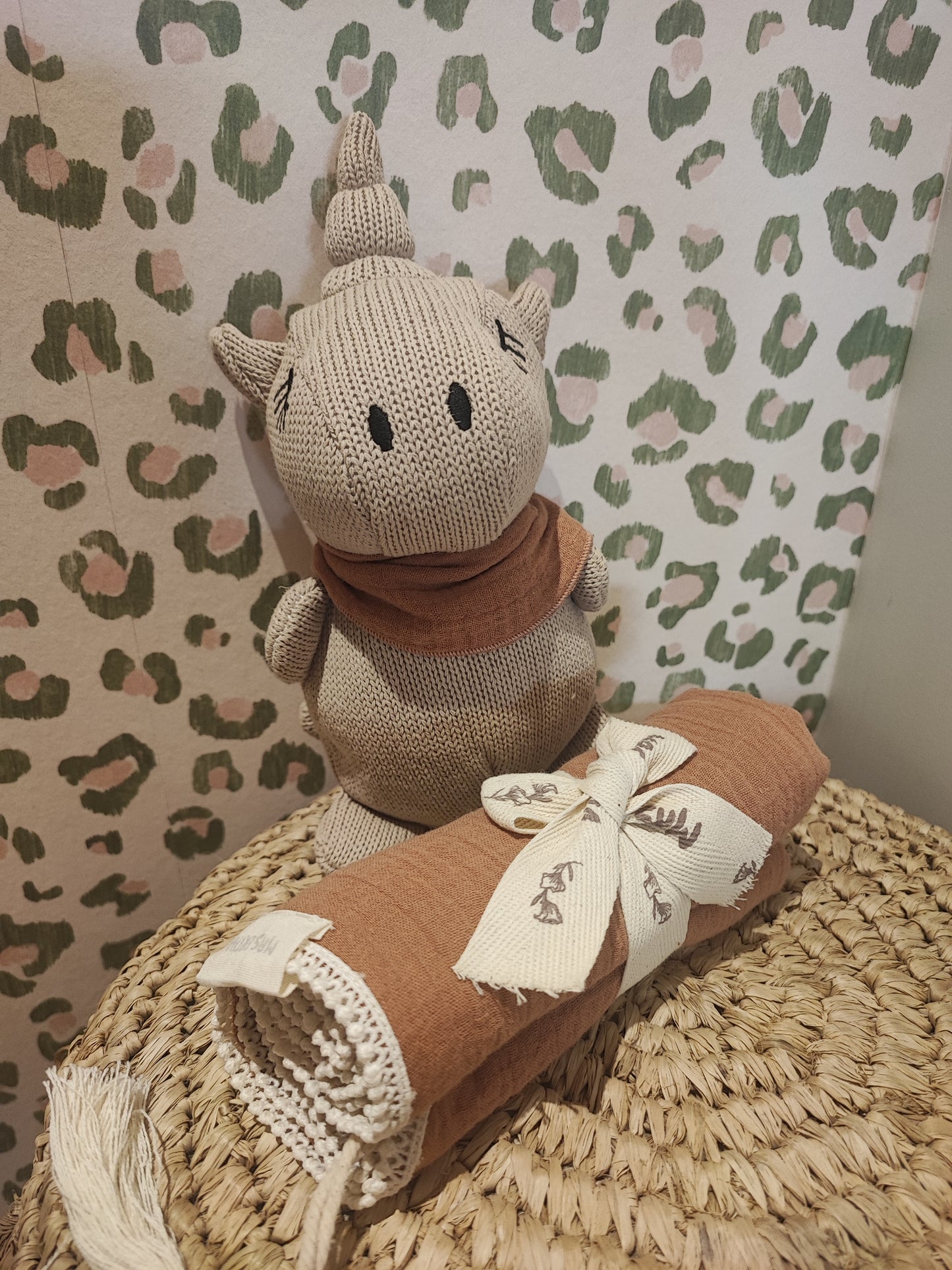 Set licorne et lange "Peach"