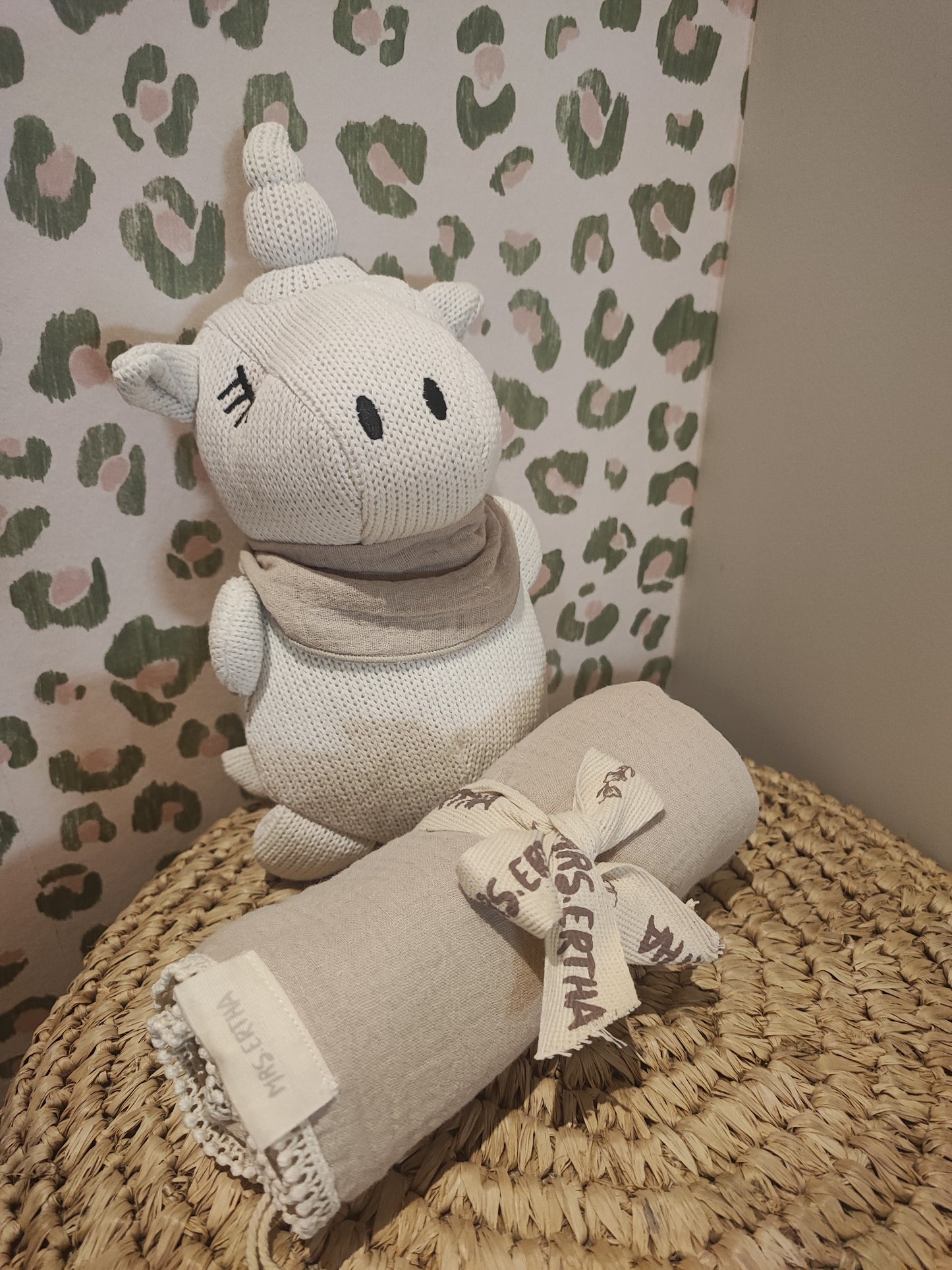 set licorne et lange "Ivory"