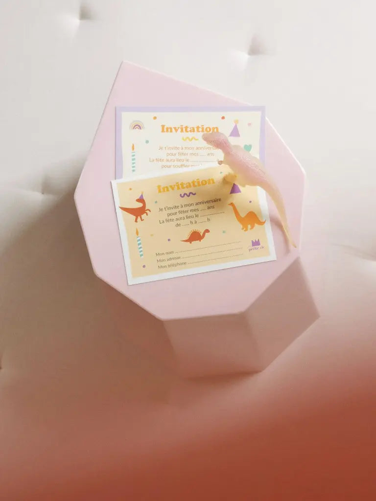 Carte Dino anniversaire (lot de 6)