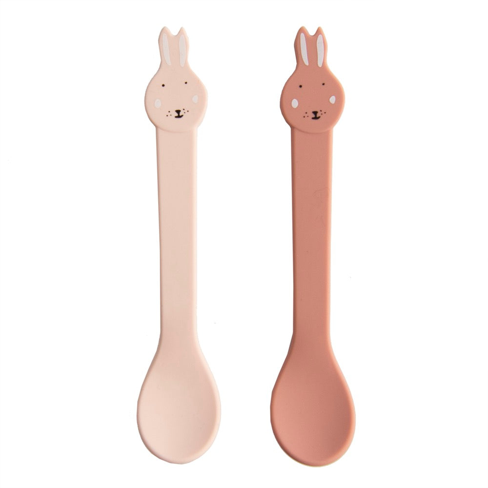 Cuillères en silicone pack de 2 - Mme Lapin