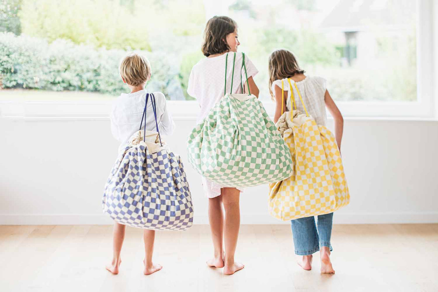 Vichy Yellow Sac De Rangement - Tapis