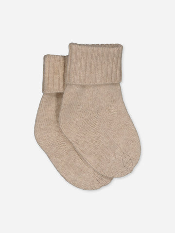 Chaussette bébé beige