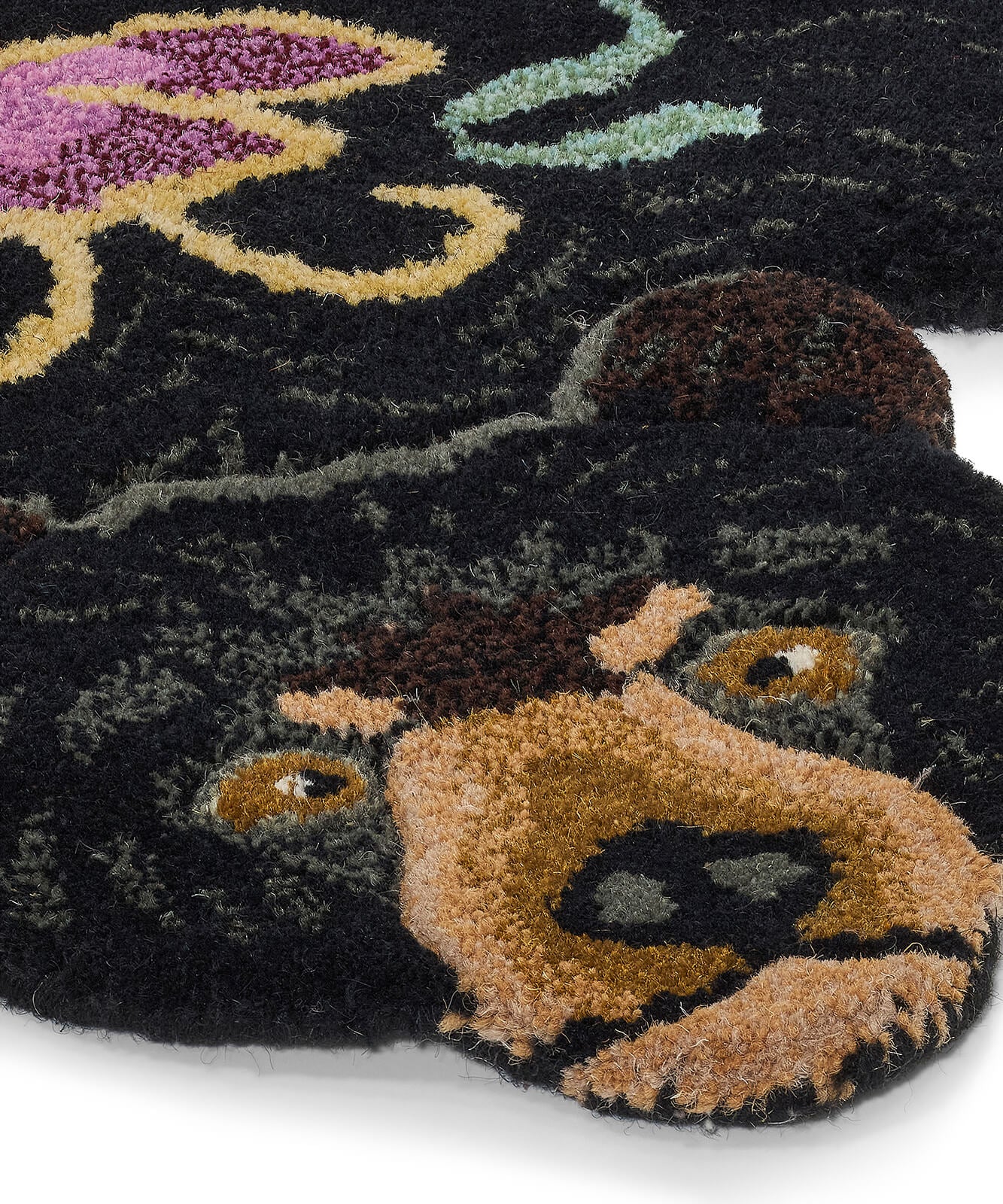 Petit tapis Ours noir