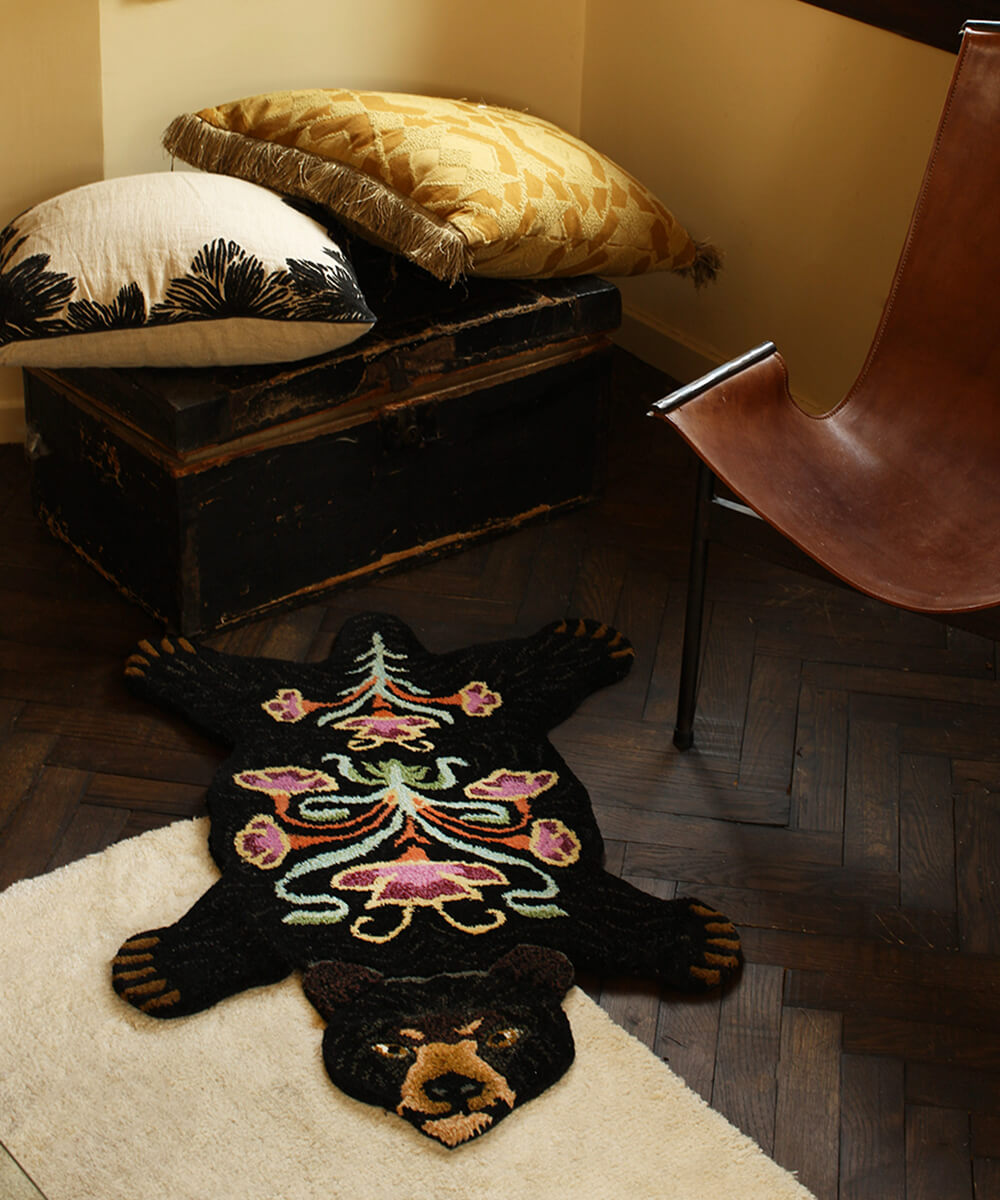 Petit tapis Ours noir