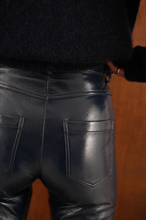 Pantalon Brune Vinyle marine