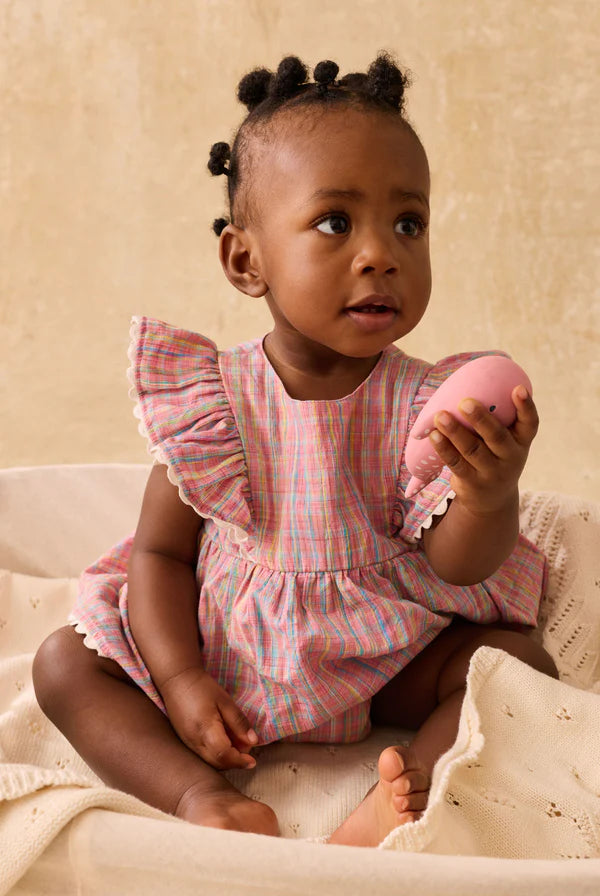 Barboteuse Lena - Pink Pomelo checks