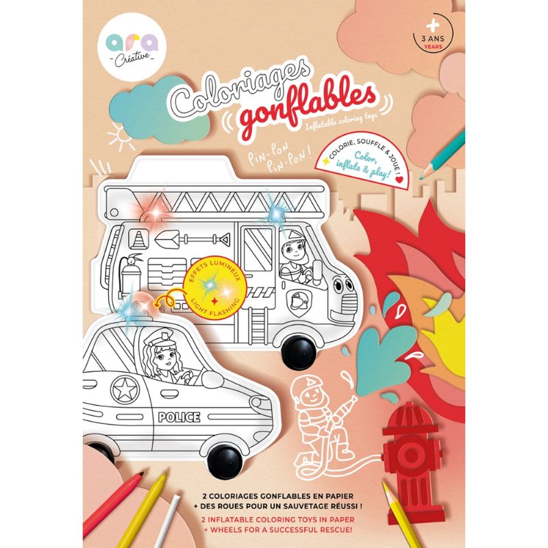 Coloriages gonflables Pompier - Police