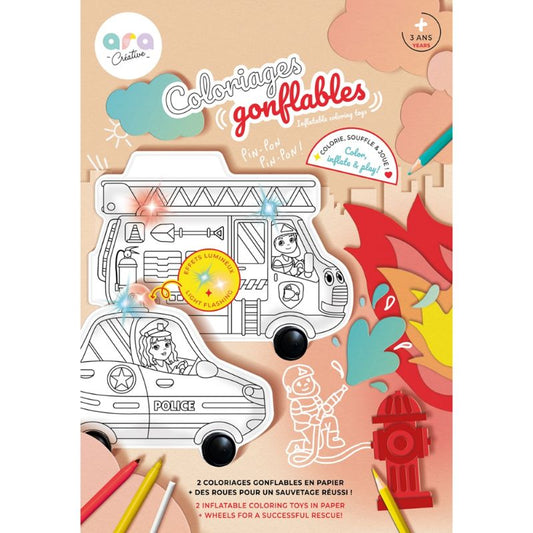 Coloriages gonflables Pompier - Police