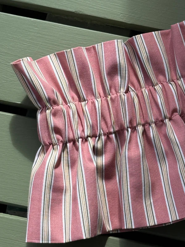 Col terracotta rayures moutarde/vert