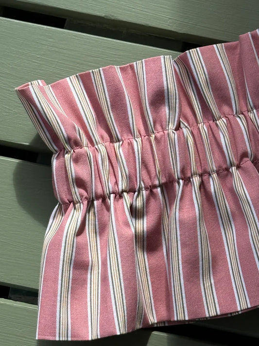 Col terracotta rayures moutarde/vert