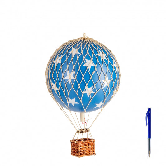 Grande montgolfière Bleu étoiles