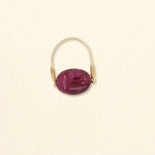 Bague Scarabée - Framboise