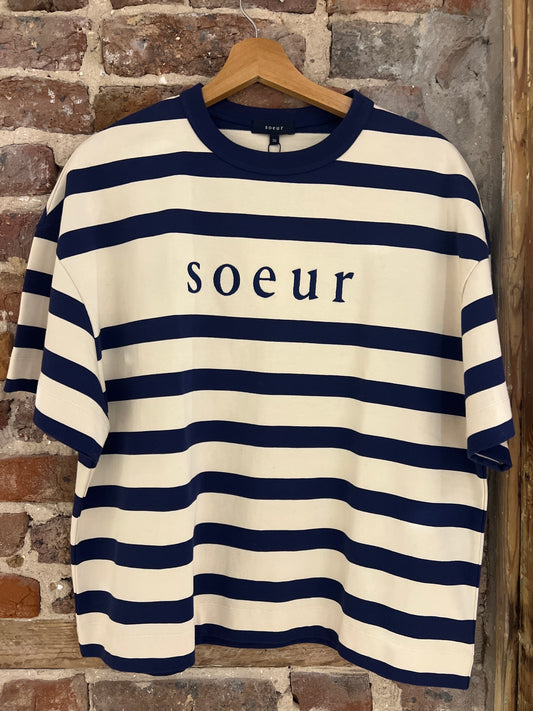 T-shirt Adam - Bleu/Ecru - Soeur Paris