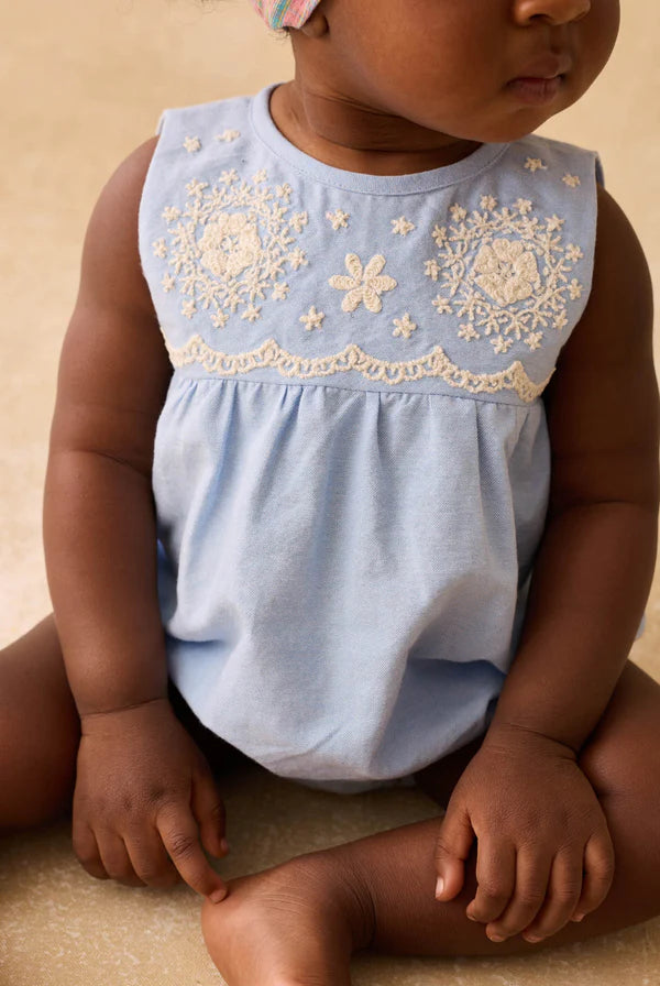 Barboteuse Nushan - Oxford blue