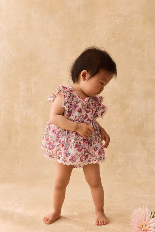 Barboteuse Lena - Cream floral haven