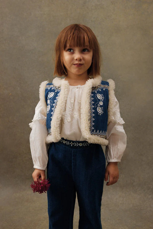 Veste réversible Librana - Stone Blue/ Cream