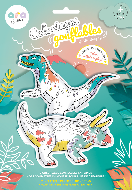 Coloriages gonflables dinosaures