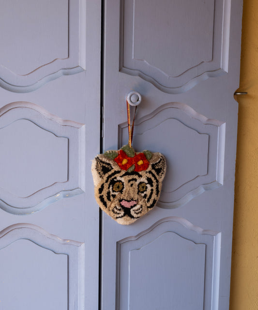 Pendentif Floral Tigre Blanc