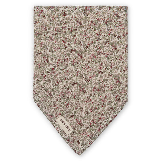 Bavoir bandana fleurs rouge