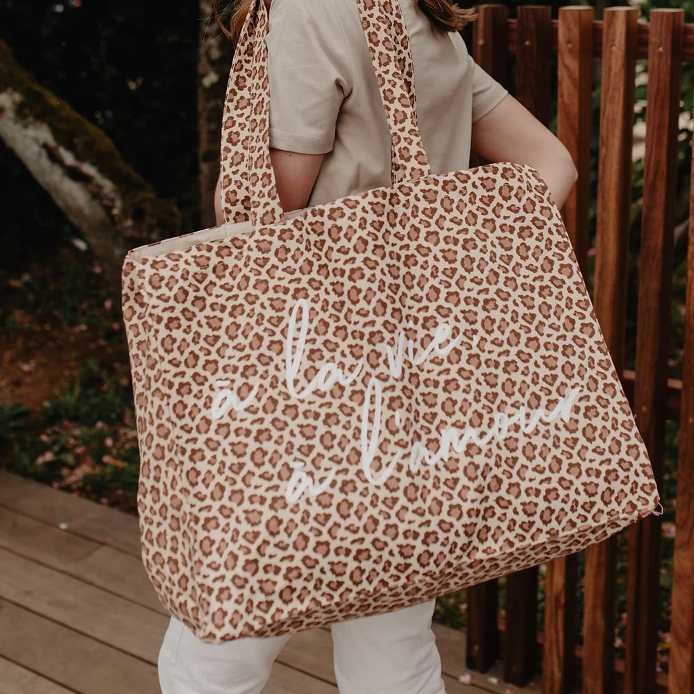 SAC XXL LEOPARD "À LA VIE À L'AMOUR"