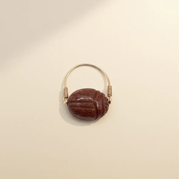 Bague Scarabée - Glowy Brown