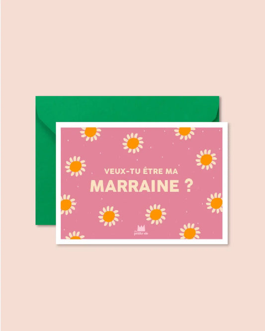 Carte " Veux tu être ma Marraine"