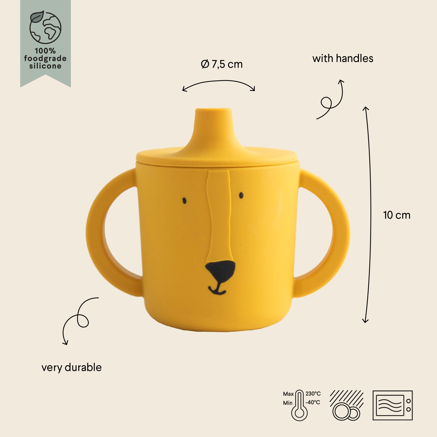 Tasse d'apprentissage en silicone - Mr. Lion