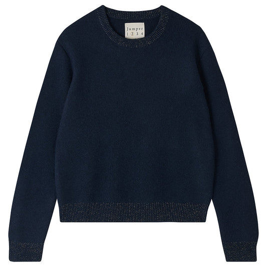 Pull Contrast Lurex Rib Crew