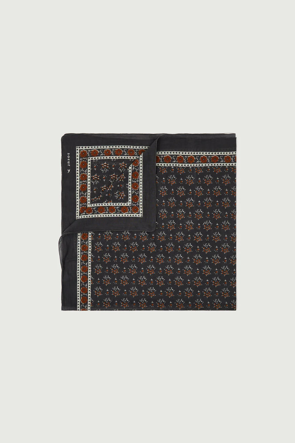 Foulard classique - Anthracite/Terre battue - Soeur Paris