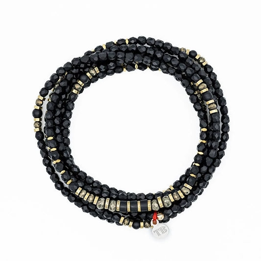 Collier et bracelets 6 tours Black Panther