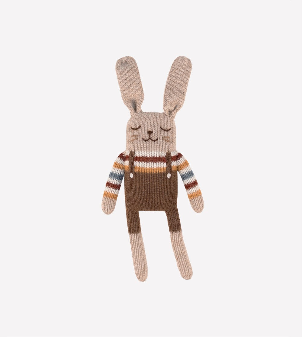 Doudou lapin maillot arc-en-ciel